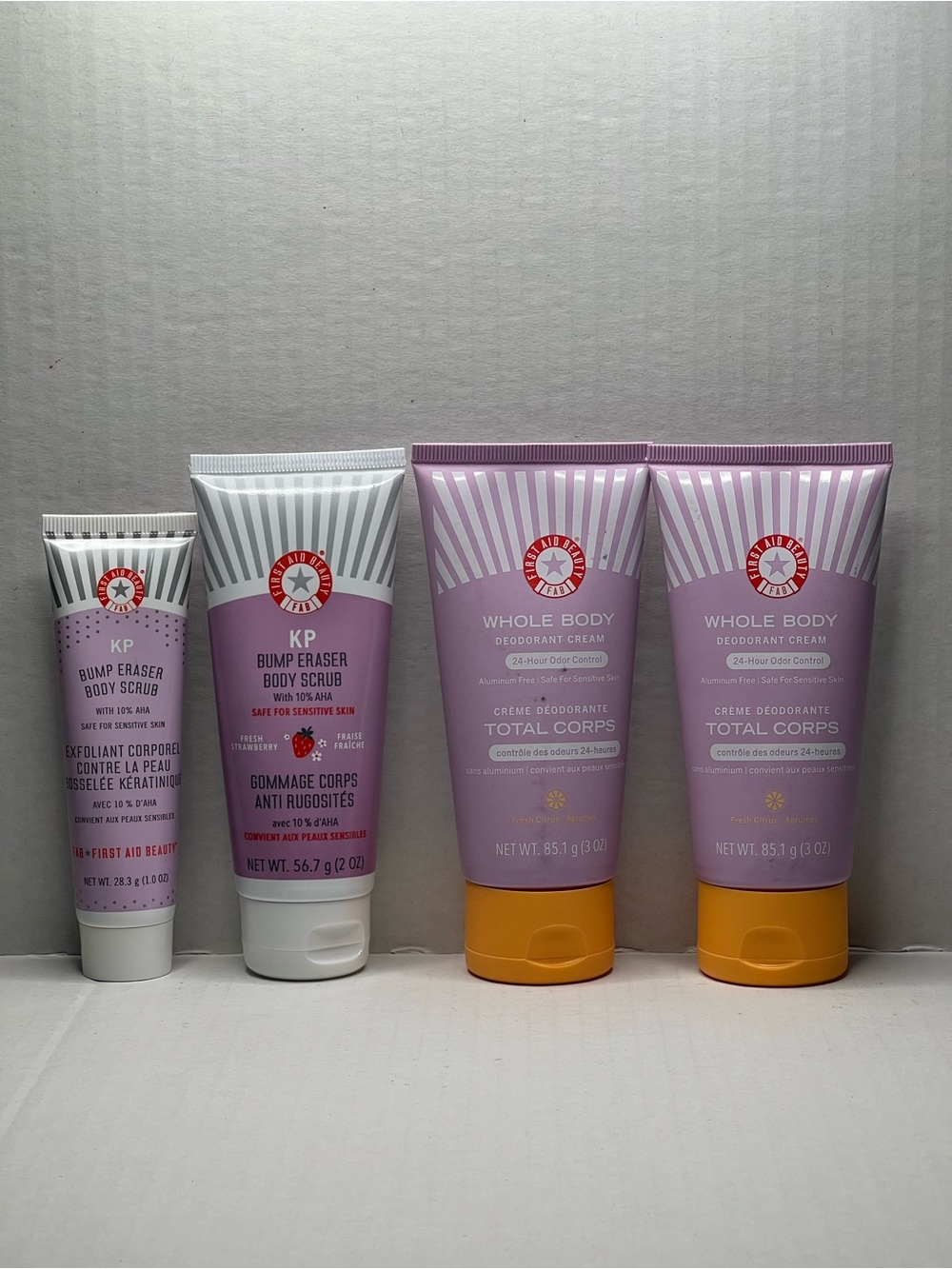 First Aid Beauty Whole Body Deodorant Cream & Bump Eraser Body Scrub Set